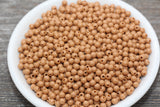 4mm Camel Brown Round Beads, Acrylic Gumball Beads, Round Spacer Beads, Bubblegum Beads, Plastic Round Smooth Bead #335