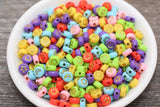 7mm multicolor with gold heart star moon beads, acrylic beads, main photo