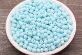 6mm Light Blue Gumball Beads, Round Acrylic Loose Beads, Bubblegum Beads, Chunky Beads, Bubble Gum Beads, Smooth Plastic Round Beads #810