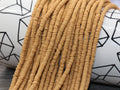 4mm sandy brown heishi beads for bracelets and DIY jewelry