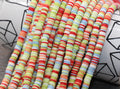 6mm multicolored heishi beads for bracelets and DIY jewelry