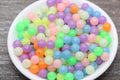 8mm Glow in the Dark Multicolor Acrylic Gumball Beads