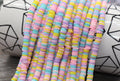 6mm multicolored heishi beads for bracelets and DIY jewelry