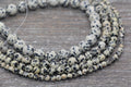 dalmatian jasper beads, stone beads for bracelets