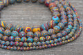 multicolor peacock stone beads, stone beads for bracelets