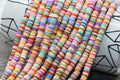 6mm multicolored heishi beads for bracelets and DIY jewelry