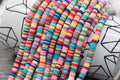 6mm multicolored heishi beads for bracelets and DIY jewelry