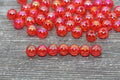 8mm Red AB Crackle Acrylic Gumball Beads