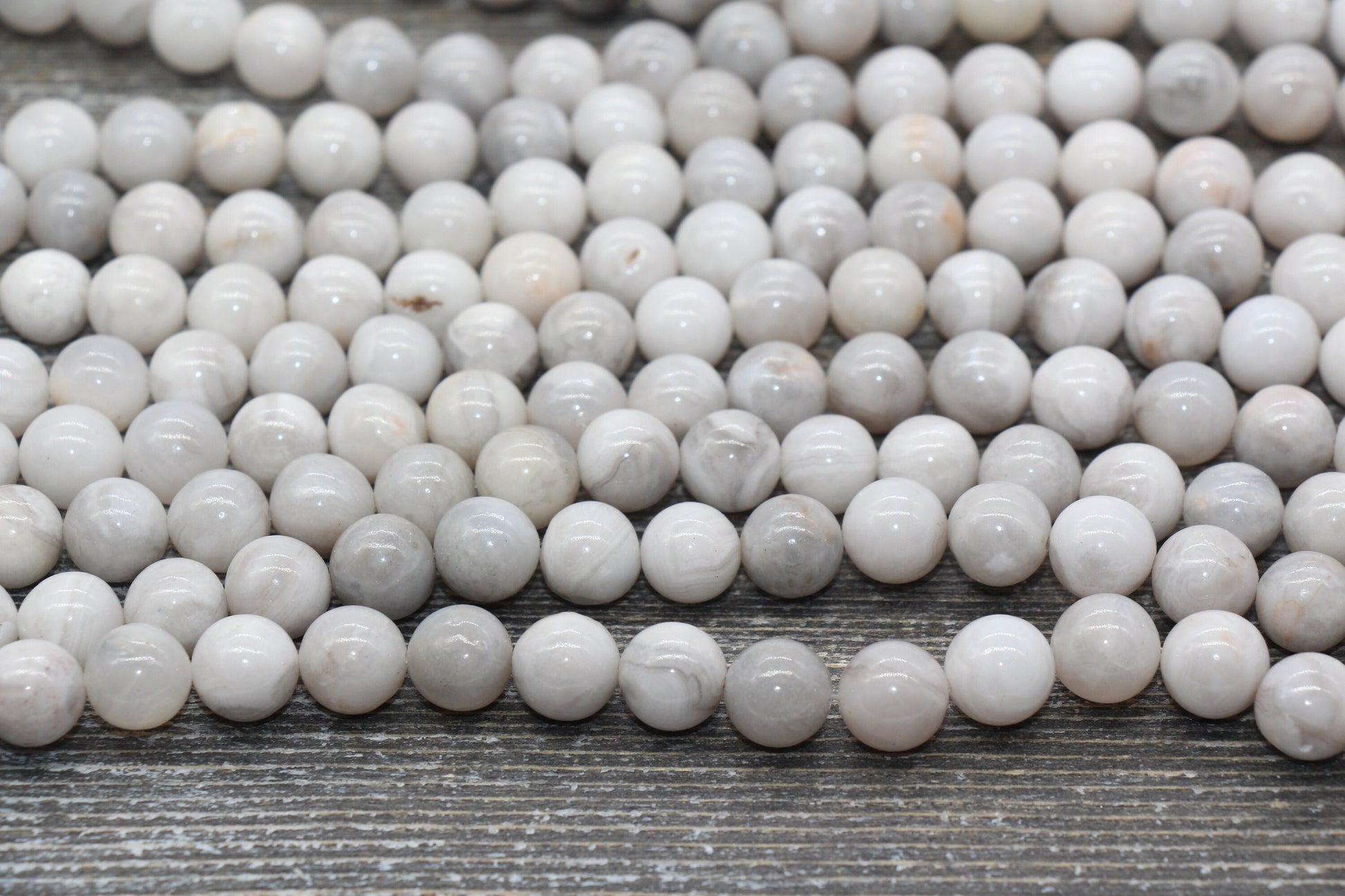 White Crazy Lace Agate Beads, Gemstone Round Loose Beads, Sizes 4mm 6mm 8mm 10mm 12mm , Full Strand 15.5 inch, #213