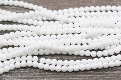 Porcelain Round Beads, White Round Porcelain Beads, White Round Loose Bead, Jewelry Making Wholesale Beads, Size 4mm 6mm 8mm 10mm,12mm, #216