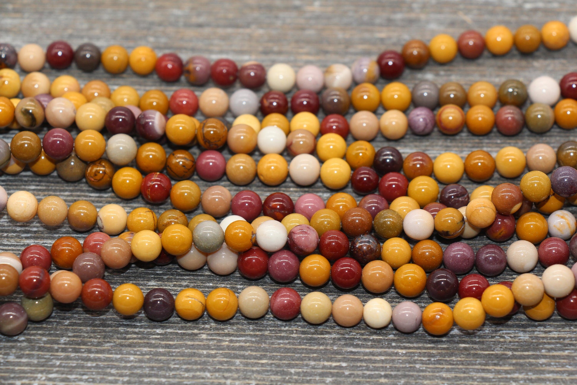 Mookaite Beads, Round Gemstone Loose Beads, Jewelry Making Bracelet Beads, Size 4mm 6mm 8mm 10mm, 15.5'' Strand, #156