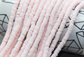 6mm light pink heishi beads for bracelets and DIY jewelry