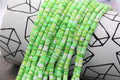 4mm multicolor green heishi beads for bracelets and DIY jewelry