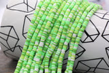 4mm multicolor green heishi beads for bracelets and DIY jewelry