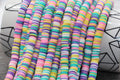 8mm multicolored heishi beads for bracelets and DIY jewelry
