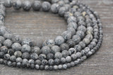 gray map jasper beads, stone beads for bracelets