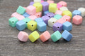 10mm Multicolor Acrylic Cube Beads