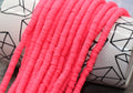 6mm punch pink heishi beads for bracelets and DIY jewelry