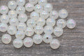12mm Jelly Off White Iridescent Acrylic Gumball Beads