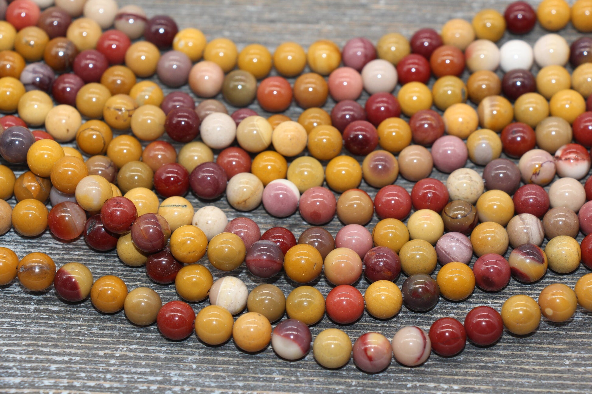mookaite gemstone beads, stone beads for bracelets image 4