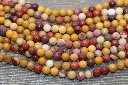 Mookaite Beads, Round Gemstone Loose Beads, Jewelry Making Bracelet Beads, Size 4mm 6mm 8mm 10mm, 15.5'' Strand, #156