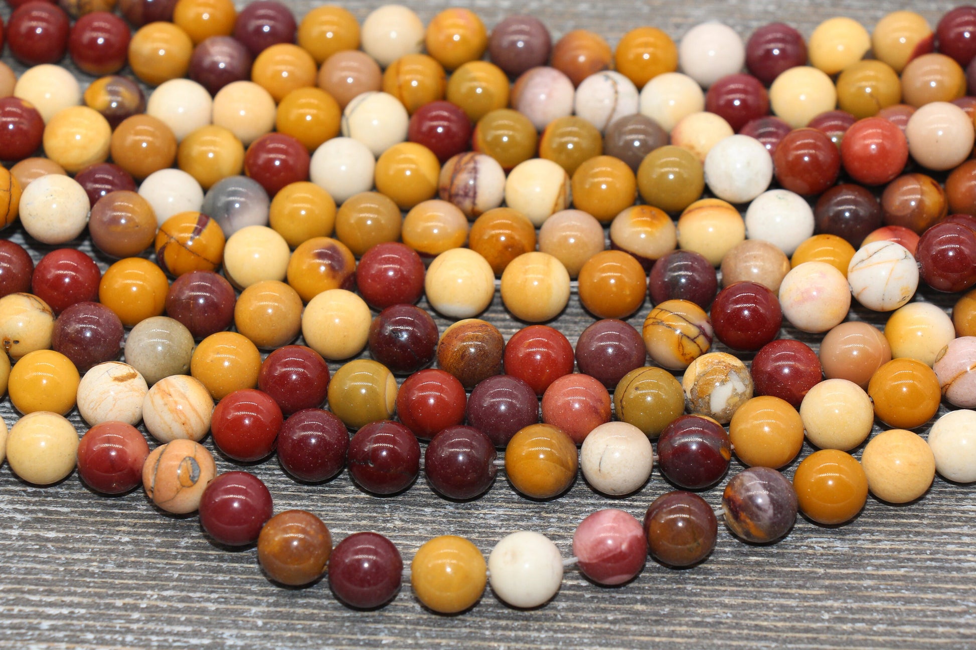 Mookaite Beads, Round Gemstone Loose Beads, Jewelry Making Bracelet Beads, Size 4mm 6mm 8mm 10mm, 15.5'' Strand, #156