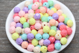 10mm Multicolor Faceted Gumball Beads, Mix Color Round Acrylic Loose Beads, Chunky Beads, Faceted Plastic Beads, Bubblegum Beads #575