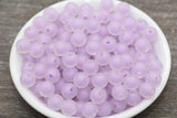 10mm Matte Purple Gumball Beads, Round Acrylic Loose Beads, Frosted Bubblegum Beads, Chunky Beads, Round Plastic Beads #1786