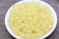 10mm Matte Yellow Double Wall Acrylic Gumball Beads