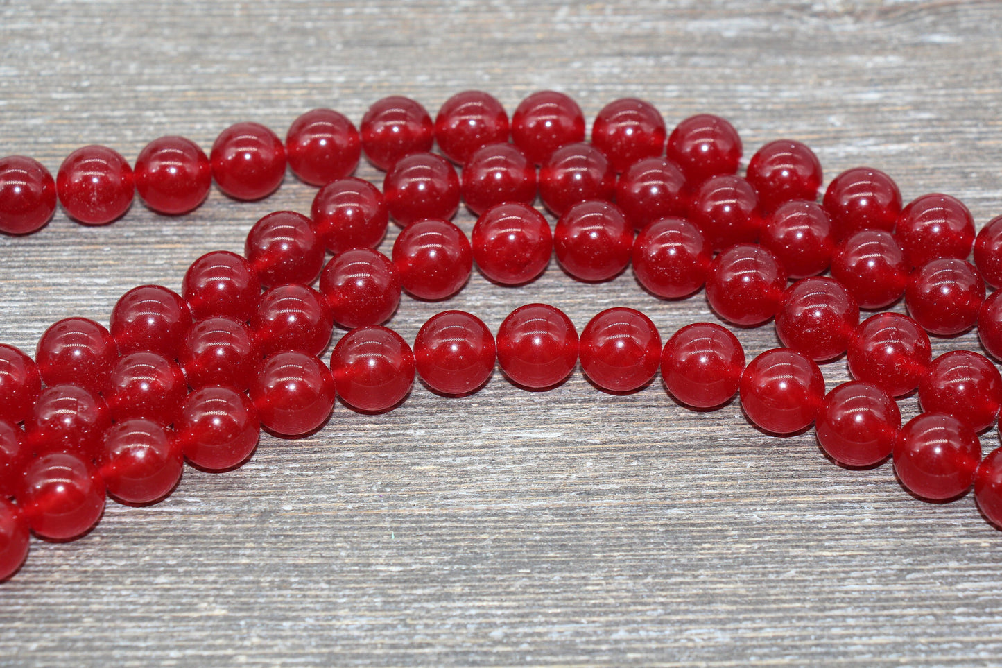 Dark Red Jade Beads, Red Gemstone Round Loose Beads, Jewelry Making Bracelet Beads, Size 4mm 6mm 8mm 10mm 12mm 15.5" Strand #226