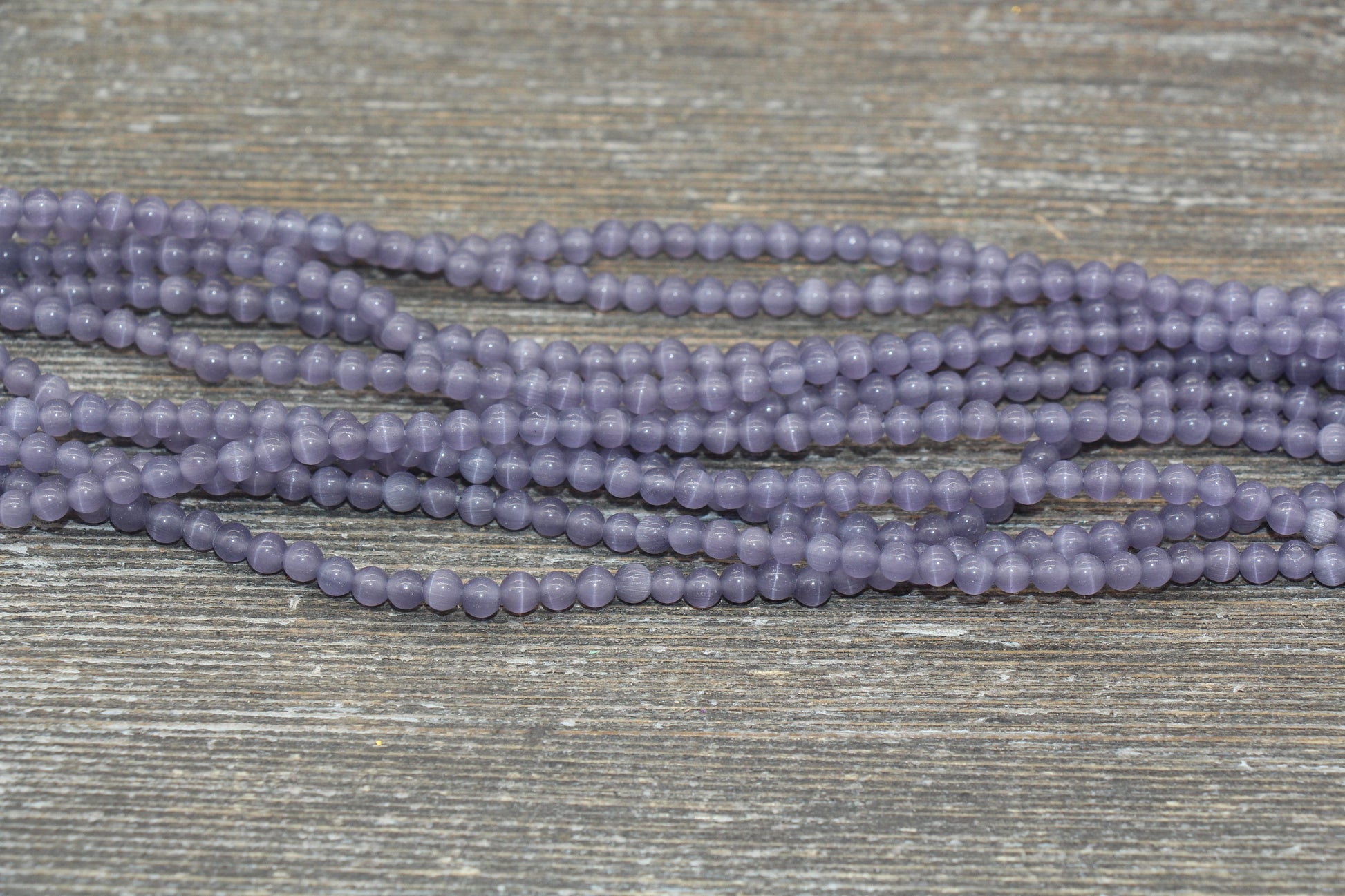 Purple Cat Eye Beads, Purple Smooth Round Beads, Sizes 4mm, 6mm, 8mm, 10mm, 12mm, Full Strand 15.5 inch, #207