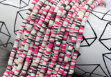 4mm multicolored heishi beads for bracelets and DIY jewelry