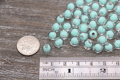 8mm Mint Green Round Beads, Mint Acrylic Round Gumball Beads, Bubblegum Beads, Plastic Round Bead, Chunky Beads, #1794