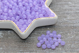 6mm Purple Translucent Gumball Beads, Round Acrylic Loose Beads, Bubblegum Beads, Chunky Beads, Smooth Plastic Round Beads #396