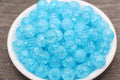 12mm Blue Crackle Acrylic Gumball Beads