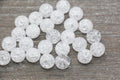 12mm Clear Crackle Acrylic Gumball Beads