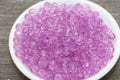 8mm Orchid Transparent Faceted Acrylic Beads