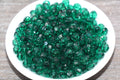8mm Hunter Green Transparent Faceted Acrylic Beads