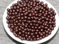 6mm Brown Faux Pearl Acrylic Beads