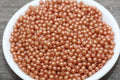 4mm Brown Orange Faux Pearl Acrylic Beads