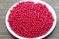 4mm Fuchsia Pink Faux Pearl Acrylic Beads