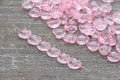 10mm Transparent Pink Acrylic Heart Beads