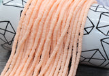 4mm pale peach heishi beads for bracelets and DIY jewelry