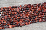 Red Tiger Eye Nugget Beads, Red Tiger Eye Gemstone Loose Beads, Pebble Beads, Chip Beads, Nugget Beads, Size 6mm-7mm, #14