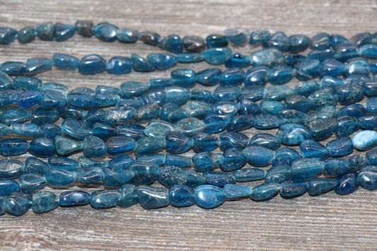 Apatite Beads, Gemstone Nugget Beads, Loose Beads, Pebble Nugget Beads, Chip Beads, Size 6mm-7mm #21