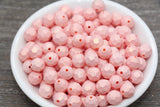 10mm Pink Shimmer Faceted Acrylic Beads