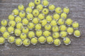 8mm Yellow Double Wall Acrylic Gumball Beads