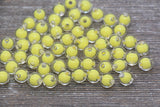 8mm Yellow Round Beads, Yellow Acrylic Round Gumball Beads, Bubblegum Beads, Plastic Round Bead, Chunky Beads, Bracelet Beads #1796