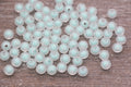 8mm Matte Mint Green Double Wall Acrylic Gumball Beads