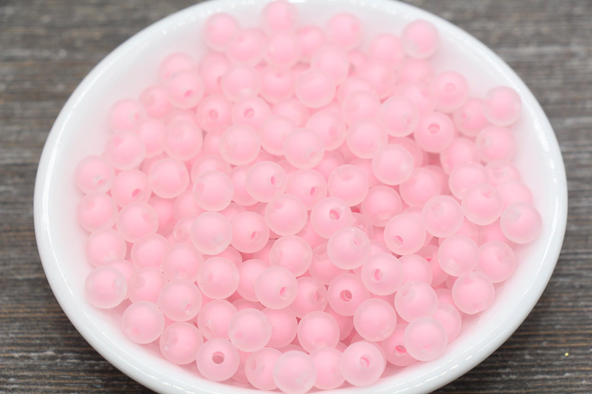 8mm Matte Peach Round Beads, Frosted Peach Acrylic Round Gumball Beads, Bubblegum Beads, Plastic Round Bead, Chunky Beads, #1800